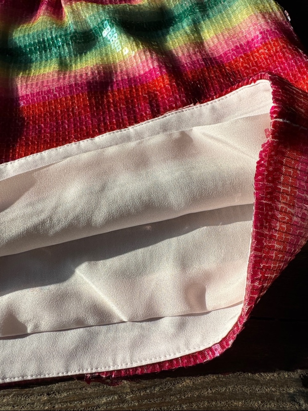 J.Crew watermelon stripe fully sequined sleeveless summer top EUC small - Picture 11 of 11